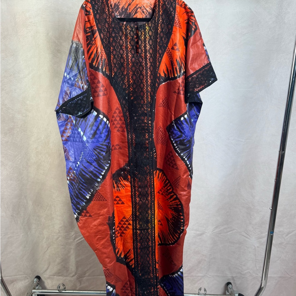 Elegant Red and Blue Women's Bubu